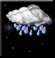 Light rain, Mostly cloudy