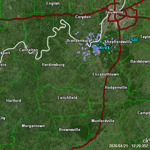 GRLevel3 radar from NWS station KLVX